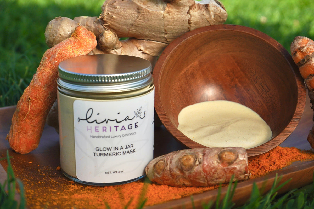 Glow in the Jar Turmeric Facial Mask Face Care Olivia's Heritage 