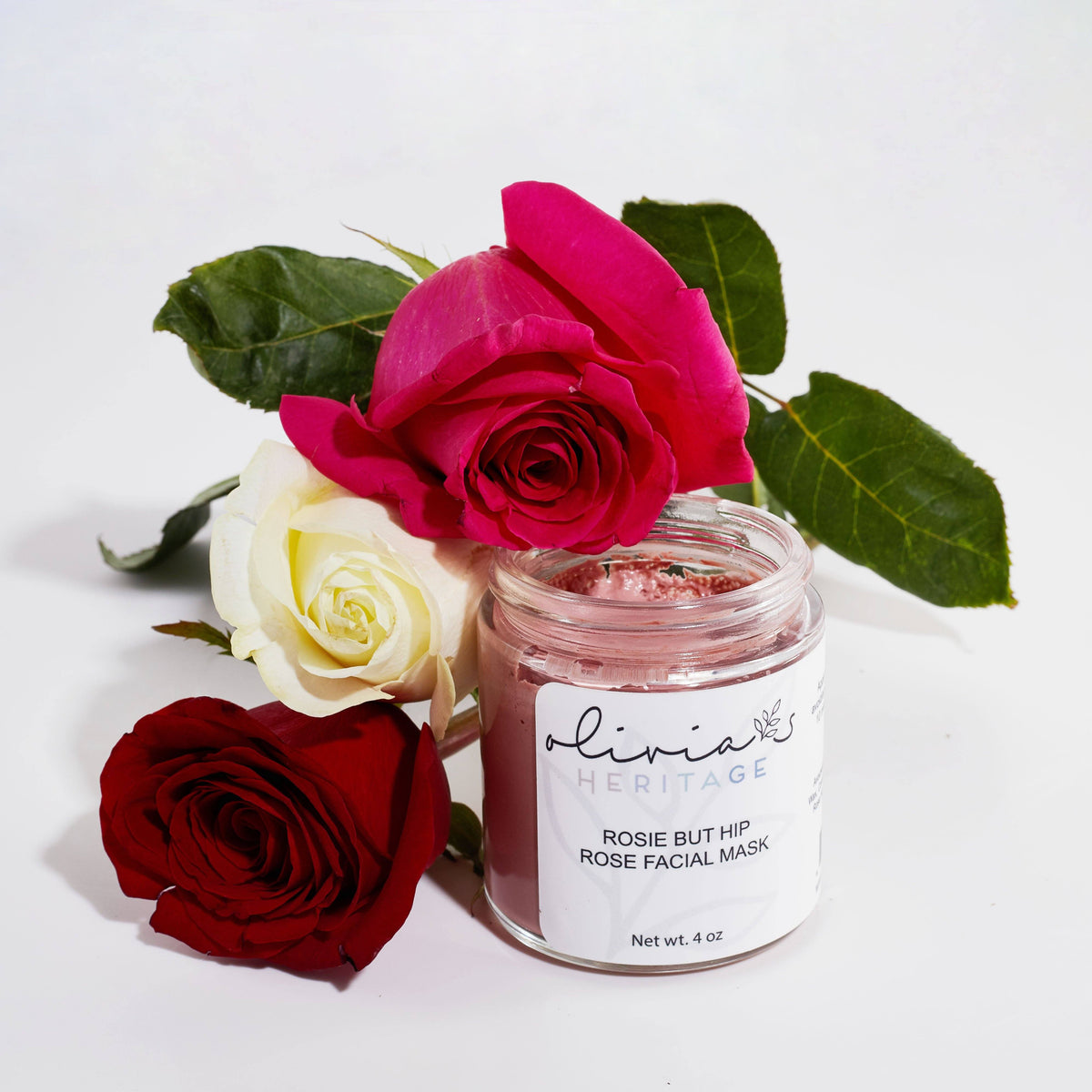 Rose Mask, a soothing skincare treatment that hydrates and calms the skin, available at uliviasheritage.com