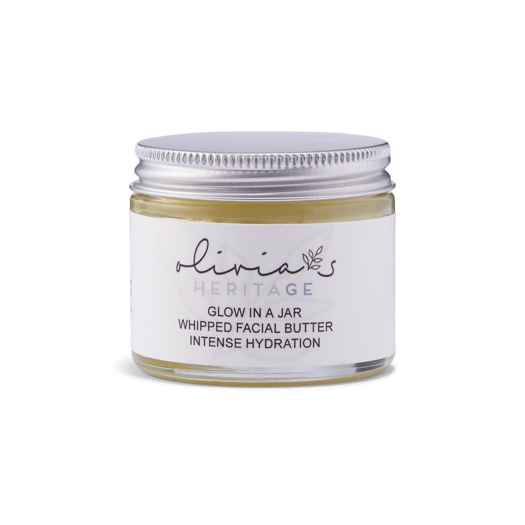 Turmeric Facial Butter, a rich and nourishing facial moisturizer that brightens and heals the skin, available at uliviasheritage.com